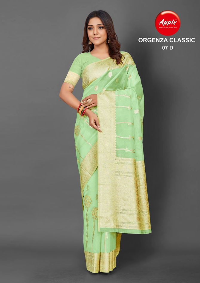 Apple Organza Classic 7 Ethnic Wear Printed Organza Sarees
